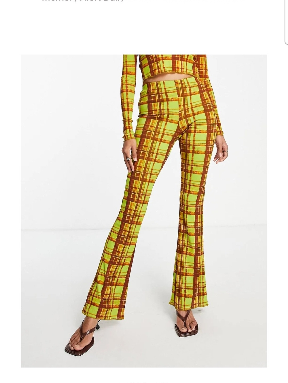 TOPSHOP Mesh Flared Pants